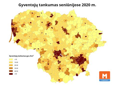 Lietuvos gyventojų tankumas
