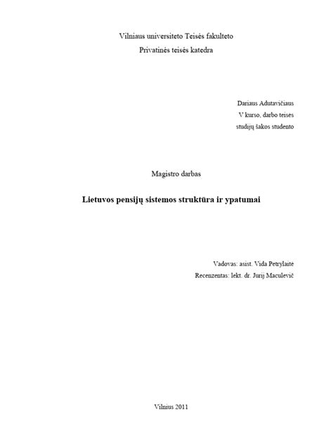 Lietuvos pensijų sistemos struktūra