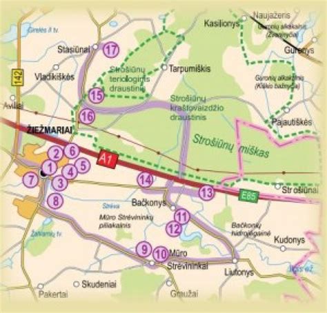 Mūro Strėvininkai žemėlapyje