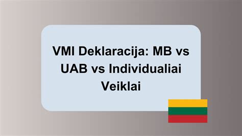 MB UAB individuali veikla