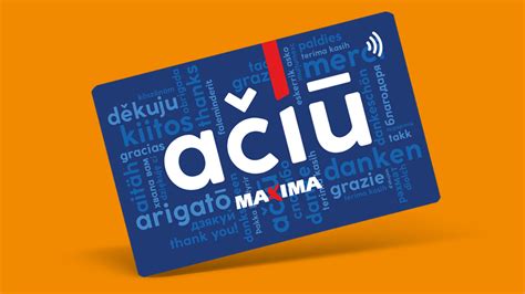 Maxima Ačiū kortelė