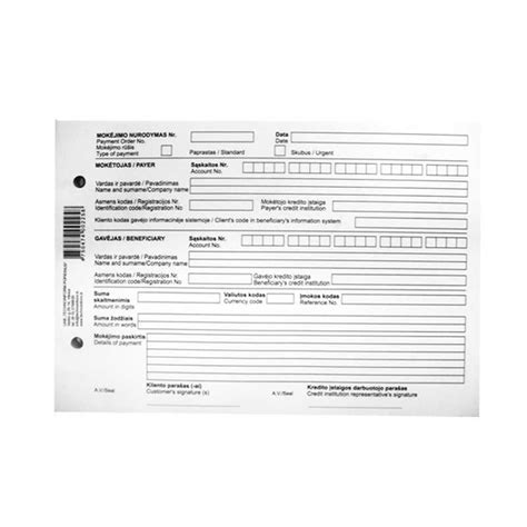 Mokėjimo nurodymas per el. bankininkystę