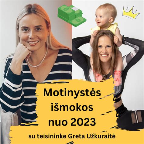 Motinystės išmokos infografikas