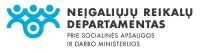 Neįgaliųjų reikalų departamento logotipas