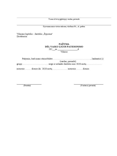 Neįgalumo pažymos pavyzdys