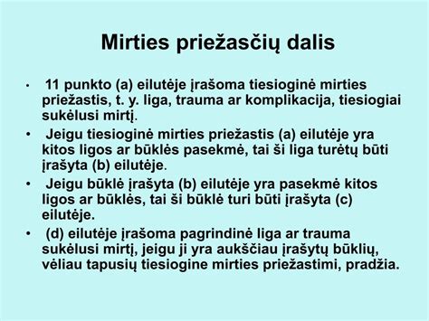Neaiškių mirties priežasčių dinamika