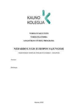 Nedarbo lygis Europos Sąjungoje