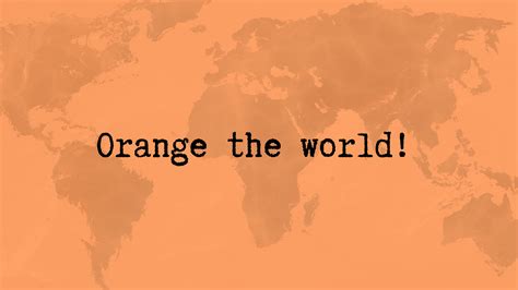 Nuspalvink pasaulį oranžine spalva