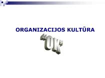 Organizacijos kultūros elementai
