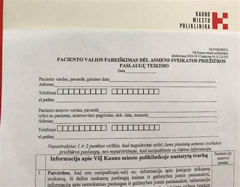 Paciento registracija