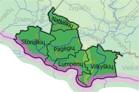 Pagėgių savivaldybė žemėlapyje