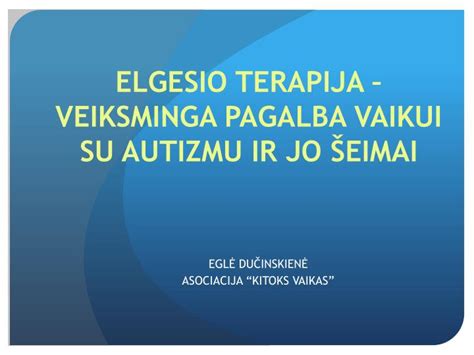 Pagalba šeimai auginant vaiką su autizmu
