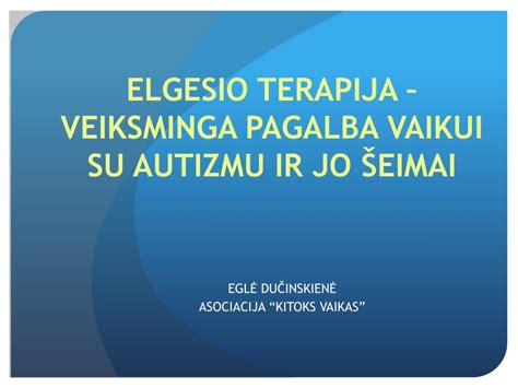 Pagalba vaikui su autizmu