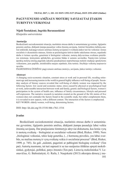 Pagyvenusio amžiaus žmonių socialiniai vaidmenys