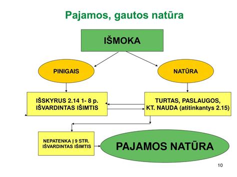Pajamos natūra schema