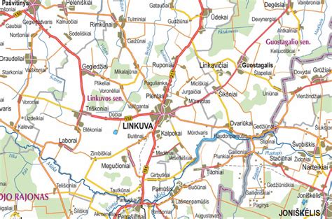 Pakruojo rajono žemėlapis