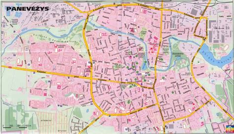 Panevėžio miesto žemėlapis