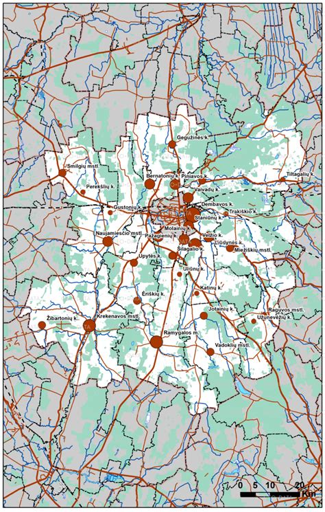 Panevėžio rajono žemėlapis