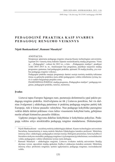 Pedagoginė praktika