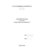 Pensijų sistemos tvarumas Baltijos šalyse