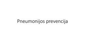 Pneumonijos prevencija