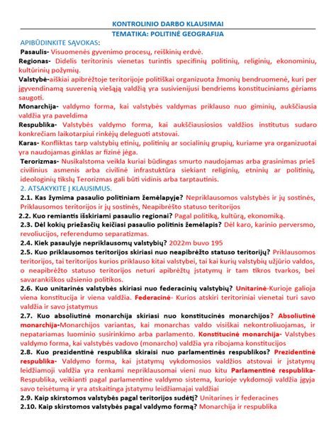 Politinės geografijos schema