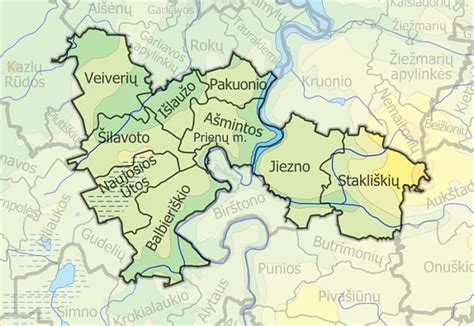 Prienų rajono savivaldybė žemėlapyje