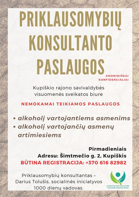 Priklausomybių konsultacijos