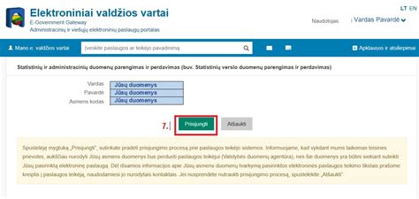 Prisijungimas prie SPIS sistemos