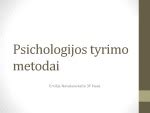 Psichologijos tyrimo metodai