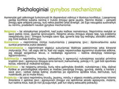 Psichologinės gynybos mechanizmai