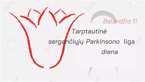 Raudona tulpė - Parkinsono ligos simbolis