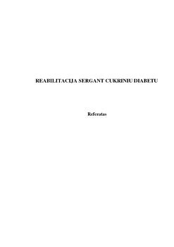 Reabilitacija sergant diabetu