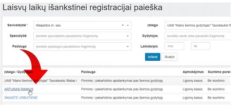 Registracija vizitui Sodroje