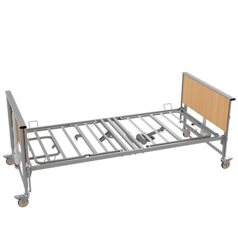 Slaugos lova Dali Economic Metal su mediniais turėklais