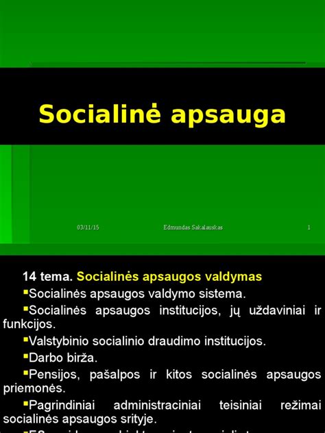 Socialinė apsauga Lietuvoje
