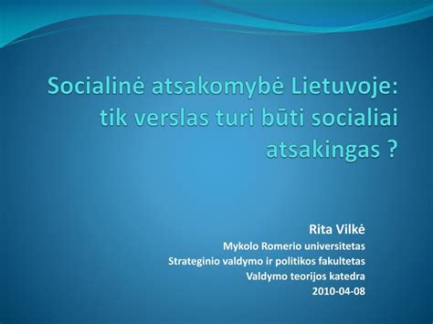 Socialinė atsakomybė Lietuvoje