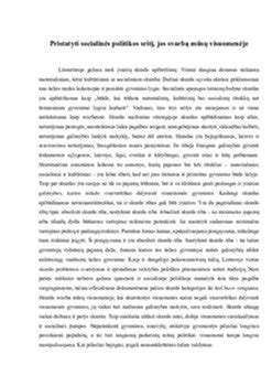 Socialinės politikos svarba