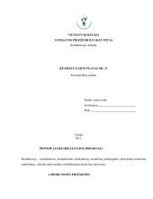 Socialinės reabilitacijos planas