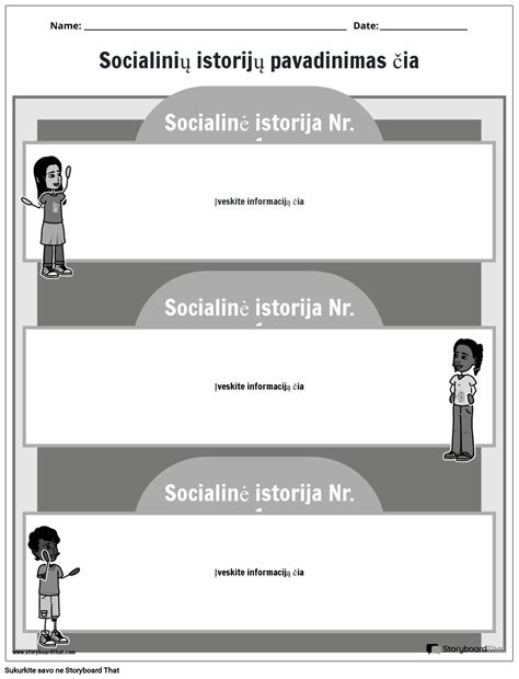 Socialinių istorijų pavyzdys