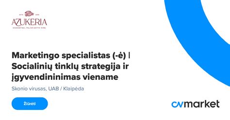 Socialinių tinklų marketingo schema