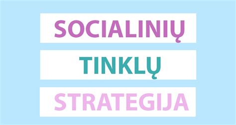 Socialinių tinklų marketingo strategija