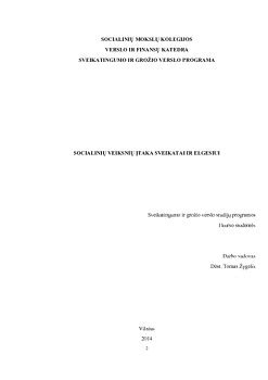 Socialinių veiksnių įtaka sveikatai