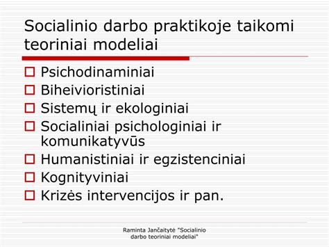 Socialinio darbo kompetencijos modelis