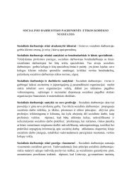 Socialinio darbuotojo etikos kodekso pristatymas