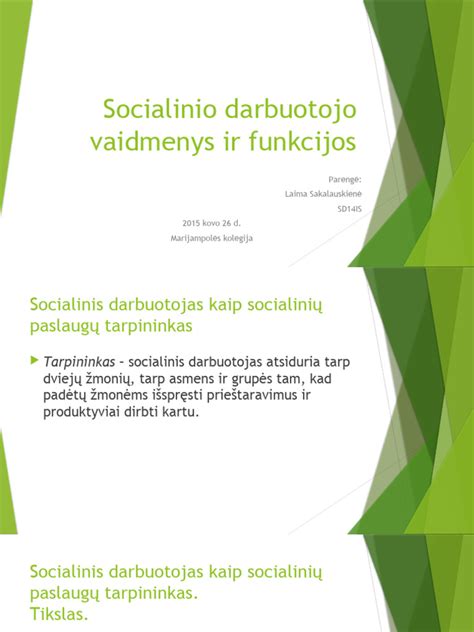 Socialinio darbuotojo karjera
