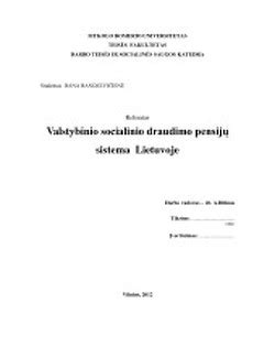 Socialinio draudimo sistema Lietuvoje