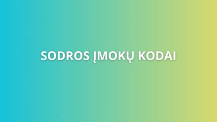 Sodros įmokų kodai