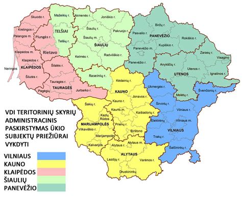 Sodros teritoriniai skyriai