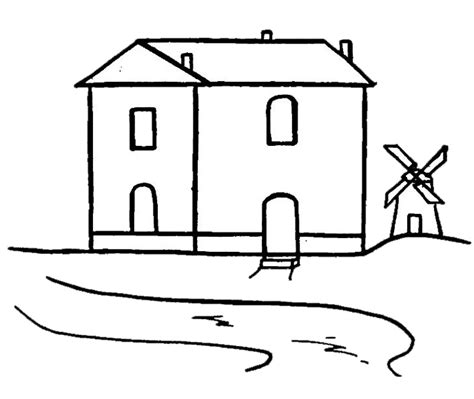 Spalvinimo paveikslėlis - namas